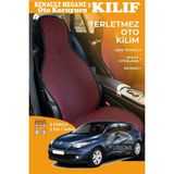 STS Oto Aksesuar Renault Megane 3 Uyumlu Kırmızı Prestij Serisi Dokuma Kumaş Oto Koltuk Kılıfı Ön Tam Arka Alt