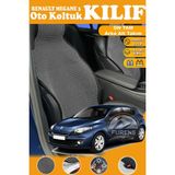 STS Oto Aksesuar Renault Megane 3 Uyumlu Siyah Prestij Serisi Dokuma Kumaş Oto Koltuk Kılıfı Ön Tam Arka Alt