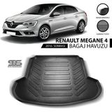 STS Oto Aksesuar Renault Megane 4 Sedan 2016 ve Sonrası Uyumlu Bagaj Havuzu - Karbon
