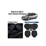STS Oto Aksesuar Renault Symbol Thalia Uyumlu 2008-2012Siyah Deri Oto Koltuk Minderi