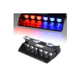 STS Oto Aksesuar S6 Polis Çakar Lamba Cam Içi Vantuzlu 6 Led Kırmızı Mavi Çakmaklık Girişli 12 Mod Polis Lamba