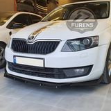 STS Oto Aksesuar Skoda Octavia 2013-2020 Uyumlu Brabus Ön Lip 3 Parça Kanatlı Lip