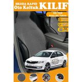 STS Oto Aksesuar Skoda Rapid Uyumlu Siyah Prestij Serisi Dokuma Kumaş Oto Koltuk Kılıfı Ön Tam Arka Alt