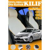 STS Oto Aksesuar Toyota Corolla Uyumlu Bej Prestij Serisi Dokuma Kumaş Oto Koltuk Kılıfı Ön Tam Arka Alt