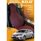 STS Oto Aksesuar Toyota Corolla Uyumlu Kırmızı Prestij Serisi Dokuma Kumaş Oto Koltuk Kılıfı Ön Tam Arka Alt