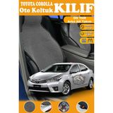 STS Oto Aksesuar Toyota Corolla Uyumlu Siyah Prestij Serisi Dokuma Kumaş Oto Koltuk Kılıfı Ön Tam Arka Alt