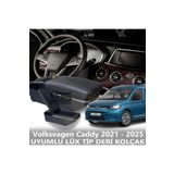 STS Oto Aksesuar Volksvagen Caddy 2021 - 2025 Uyumlu Premium Deri Kol Dayama Kolçak Lüx Tip
