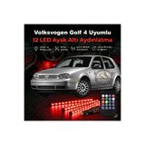 STS Oto Aksesuar Volksvogen Golf 4 Uyumlu RGB Ayak Altı LED 12 Led Kumandalı Müzik Duyarlı Araç İçi Aydınlatma 7 Renk