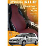 STS Oto Aksesuar Volkswagen Golf 6 Uyumlu Kırmızı Prestij Serisi Dokuma Kumaş Oto Koltuk Kılıfı Ön Tam Arka Alt
