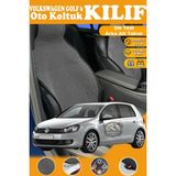STS Oto Aksesuar Volkswagen Golf 6 Uyumlu Siyah Prestij Serisi Dokuma Kumaş Oto Koltuk Kılıfı Ön Tam Arka Alt