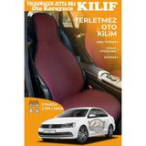 STS Oto Aksesuar Volkswagen Jetta Mk6 Uyumlu Kırmızı Prestij Serisi Dokuma Kumaş Oto Koltuk Kılıfı Ön Tam Arka Alt