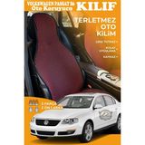 STS Oto Aksesuar Volkswagen Passat B6 Uyumlu Kırmızı Prestij Serisi Dokuma Kumaş Oto Koltuk Kılıfı Ön Tam Arka Alt