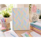 Studi A4 160 Yaprak Çizgili Spiralli Defter – Pastel Geometrik Desenli Okul Ders Not Defteri