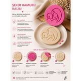 Studio Aslan Design Anne & Bebek Şeker Hamuru Kalıbı | Pla Fondant Baskı Damgası | Pasta ve Kurabiye Süsleme Kalıbı - Beyaz