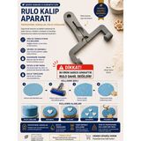 Studio Aslan Design Şeker Hamuru Rulo Aparatı – Ayarlanabilir Fondant & Kurabiye Baskı Aparatı | Pla Gıda Uyumlu | Profesyonel Pasta Süsleme Aleti - Beyaz