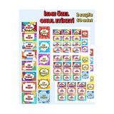 Studio D arte DIY KIT Çizgi Roman Temalı İsme Özel Okul Etiketi Kitap Defter İsim Sticker Çıkartma