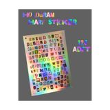 Studio D arte DIY KIT Holografik Suya Dayanıklı Harf Alfabe Sticker Set Bullet Journal Ajanda Laptop Etiket Çıkartma