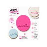 StudioAslanDesign Months Yazılı Şeker Hamuru Kalıbı | Baby Months Fondant Kalıbı | Aylık Bebek Konsept Pasta ve Kurabiye Mührü | PLA 3D Baskı Kalıp