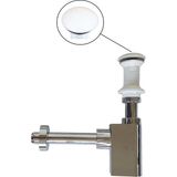 Studor Trap-Vent havalıklı lavabo sifonu, kromajlı, taşma deliksiz beyaz seramik pop-up süzgeçli, 32lik çıkışlı, tıkanma ve koku önleyici hızlı akışlı temizlenebilir havalıklı lavabo gider sifonu - Parlak Krom