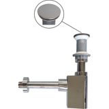 Studor Trap-Vent havalıklı lavabo sifonu, kromajlı, taşma deliksiz paslanmaz pop-up süzgeçli, 32lik çıkışlı, tıkanma ve koku önleyici hızlı akışlı temizlenebilir havalıklı lavabo gider sifonu - Parlak Krom