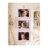 Stüdyo Plus “3’lü İpli Ahşap 15x21 cm Yatay Fotoğraf Çerçevesi – Duvar Dekoru – Çocuk & Bebek Odası Dekoratif