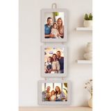 Studyo Plus Ahşap 3’lü Ipli 15X21 cm 2 Dikey 1 Yatay Fotoğraf Çerçeve Vizon Renk