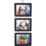 Studyo Plus Ahşap 3’lü Ipli 15X21 cm Fotoğraf Çerçevesi Yatay Siyah Renk