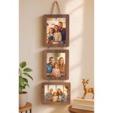 Studyo Plus İzmir Ahşap 3’lü İpli 15x21 cm Fotoğraf çerçevesi Kemençe renk