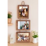 Studyo Plus İzmir Ahşap 3’lü İpli 15x21 cm Fotoğraf çerçevesi Kemençe