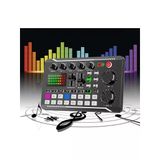 Stüdyo Ses Mikseri F998 ,Şarjlı Bluetooth Dj Canlı Yayın Ses Kartı, Kondenser Mikrofon Destekli Yayın Mikseri