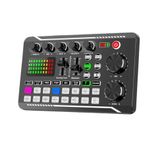 Stüdyo Ses Mikseri Şarjlı F998 Bluetooth DJ Canlı Yayın Kondenser Mikrofon Bağlantısı