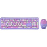 Studz M600 Renkli Tuşlu Mor Kablosuz Türkçe Q Multimedia Klavye + Mouse