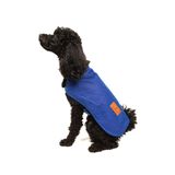 Stuf&Co Köpek Montu, Su ve Rüzgar Geçirmez, İthal Waxed Cotton Kumaştan Üretilmiş (Mavi, Small)