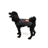 Stuf&Co Köpek Montu, Su ve Rüzgar Geçirmez, İthal Waxed Cotton Kumaştan Üretilmiş (Siyah, Small)