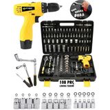 Sturdy 108 Parça Ful Set 58 Vf 10 Ah Akülü Vidalama Matkap ve Lokma ve Uc Takım Seti Çantalı
