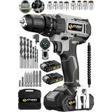Sturdy 128GB Lıon Çift Akülü New Seri Darbeli Turbo Şarjlı Vidalama Matkap 27 Parça Uç Setli