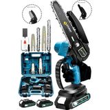 Sturdy 21 Volt Pro Çift Akülü Şarjlı Motor Yağ Hazneli Çift Pala Zincirli Dal Budama Makinası