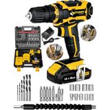 Sturdy 58V 6AH Lıon Çift Akülü Vidalama Darbeli Turbo Şarjlı Matkap 27 Parça Uç Setli