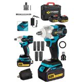 Sturdy Alman Akülü Somun Bijon Sökme Takma Sikma Matkap Kömürsüz Akülü Vidalama Madren Dahil Set