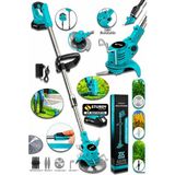 Sturdy Bakır Sargılı 21VOLT Çift Akülü Ot Çalı Çim Biçme Tırpanı Teleskopik Uzatmalı
