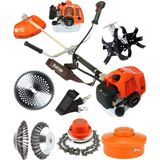 Sturdy Benzinli 2,2 Hp Çapa Aparatlı Toplam 5 Başlık Ultra Çim Biçme Tırpan Makinası Yan Tipi