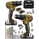 Sturdy Coppers 58 V 10 Ah Çelik Bakır Sargılı Çift Akülü Vidalama 24 Parça Setli Yeni Seri Çok Hızlı