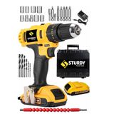 Sturdy Express Seri 58 V 6 Ah Lion Çift Akülü Darbeli Turbo Şarjlı 27 Parça Vidalama Matkap