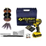 Sturdy Express Seri 58 V 6 Ah Metal Şanzumanlı Darbeli Li-Ion Çift Akülü 27 Parça Matkap