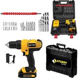 Sturdy Japon Professıonel Tools 58V 8AH Ytr Metal Şanzıman Şarjlı Çift Akülü Vidalama 27PRÇ Uç Setli
