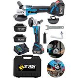 Sturdy Japon Sturdy Ktr Kömürsüz Motor Yeni Nesil Çift Akülü Spiral Taşlama Metal Kesim Makinası 92 V 3 Kademe Ayarlı