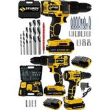 Sturdy Japon Tech Darbeli Bakır Sargı 58 VF 10 Ah Metal Şanzıman Çift Akülü Vidalama Matkap Seti