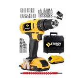 Sturdy Japon Technology 58 V 8 Ah W-X-K Seri Metal Şanzuman 27 Parça Şarjlı Çift Akülü Matkap