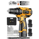 Sturdy Japon Technology 58v10ah Seri Metal Şanzuman Şarjlı Çift Akülü Matkap 27prç Uç Setli Palio
