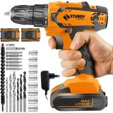 Sturdy Japon Technology M-2 Metal Şanzıman Şarjlı Çift Akülü Vidalama 27PRÇ Uç Setli